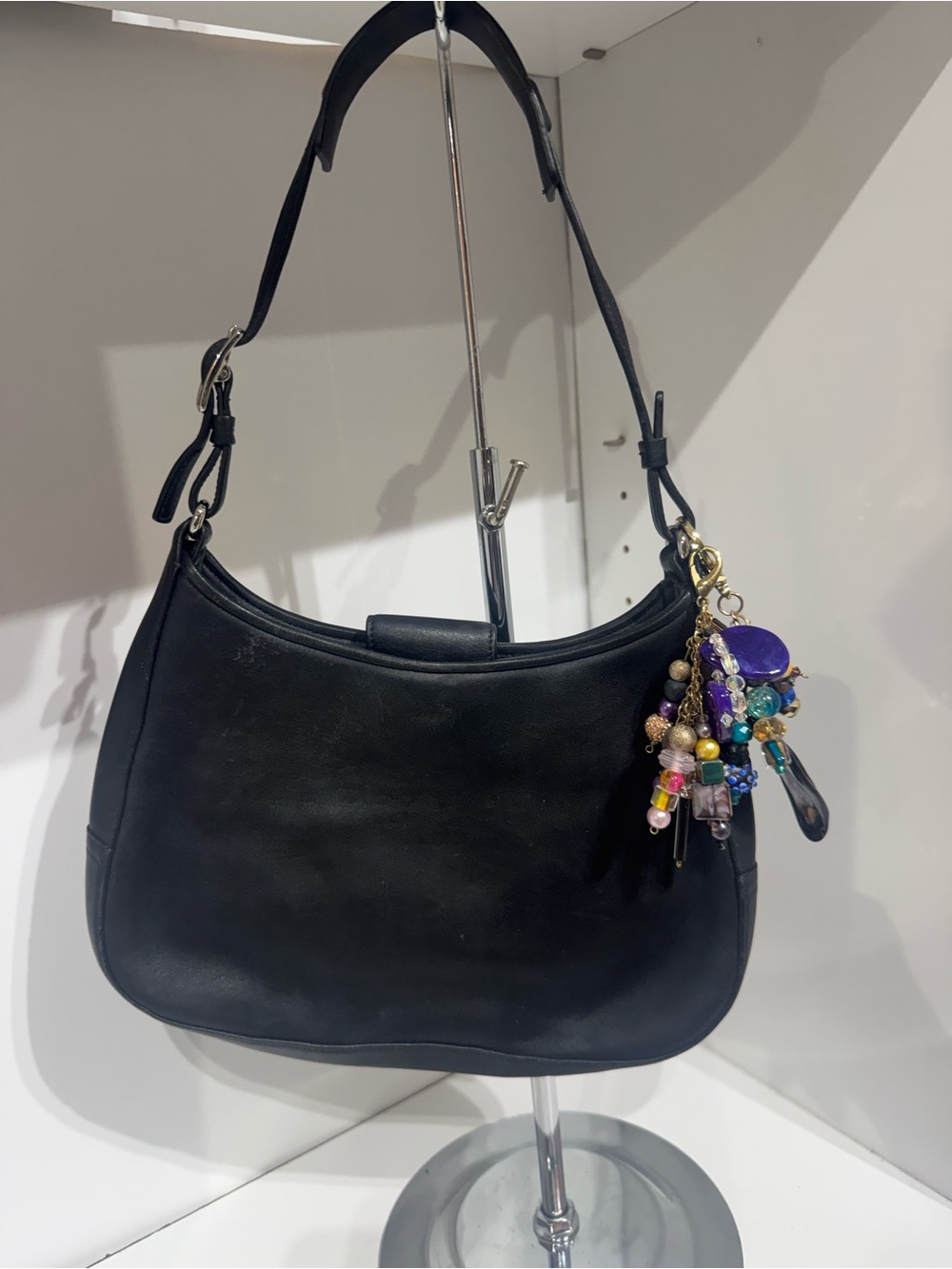 Coach British Black legacy Leather Crescent Shoulder Bag - Picture 3 of 5